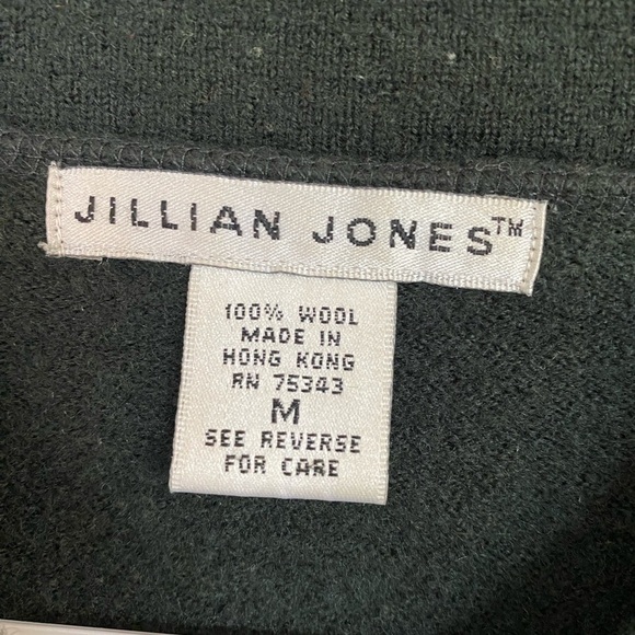 Vintage Jillian Jones 100% Wool Women’s Green Floral Fall Embroidered Jacket - Picture 3 of 8